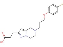 3-{5-[3-(4-fluorophenoxy)propyl]-4,5,6,7-tetrahydropyrazolo[1,5-a]pyrazin-2-yl}propanoic acid