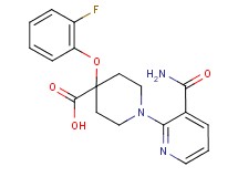 1-[3-(aminocarbonyl)pyridin-2-yl]-4-(2-fluorophenoxy)piperidine-4-carboxylic acid