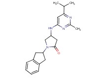 1-(2,3-dihydro-1H-inden-2-yl)-4-[(6-isopropyl-2-methylpyrimidin-4-yl)amino]pyrrolidin-2-one