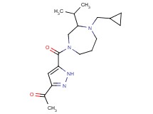 1-(5-{[4-(cyclopropylmethyl)-3-isopropyl-1,4-diazepan-1-yl]carbonyl}-1H-pyrazol-3-yl)ethanone