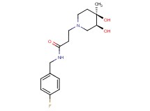 3-[(3S*,4R*)-3,4-dihydroxy-4-methylpiperidin-1-yl]-N-(4-fluorobenzyl)propanamide