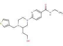 N-ethyl-6-[3-(2-hydroxyethyl)-4-(3-thienylmethyl)-1-piperazinyl]nicotinamide