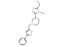 (4-methyl-5-{1-[(3-phenylisoxazol-5-yl)methyl]piperidin-3-yl}-4H-1,2,4-triazol-3-yl)methanol