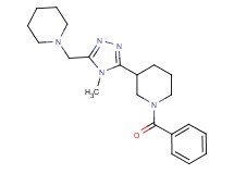 1-benzoyl-3-[4-methyl-5-(piperidin-1-ylmethyl)-4H-1,2,4-triazol-3-yl]piperidine