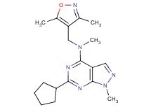 6-cyclopentyl-N-[(3,5-dimethylisoxazol-4-yl)methyl]-N,1-dimethyl-1H-pyrazolo[3,4-d]pyrimidin-4-amine
