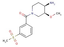 (3S*,4R*)-3-methoxy-1-[3-(methylsulfonyl)benzoyl]piperidin-4-amine