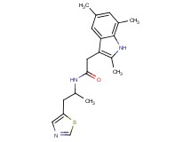 N-[1-methyl-2-(1,3-thiazol-5-yl)ethyl]-2-(2,5,7-trimethyl-1H-indol-3-yl)acetamide