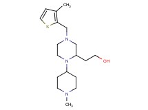 2-{1-(1-methyl-4-piperidinyl)-4-[(3-methyl-2-thienyl)methyl]-2-piperazinyl}ethanol