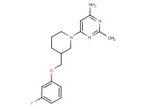 6-{3-[(3-fluorophenoxy)methyl]piperidin-1-yl}-2-methylpyrimidin-4-amine