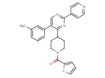 5-(3-methylphenyl)-2-(4-pyridinyl)-4-[1-(2-thienylcarbonyl)-4-piperidinyl]pyrimidine