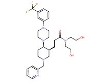 N,N-bis(2-hydroxyethyl)-3-((3S*,4R*)-1-(2-pyridinylmethyl)-4-{4-[3-(trifluoromethyl)phenyl]-1-piperazinyl}-3-piperidinyl)propanamide