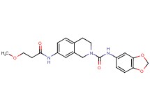 N-1,3-benzodioxol-5-yl-7-[(3-methoxypropanoyl)amino]-3,4-dihydro-2(1H)-isoquinolinecarboxamide