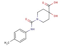 4-hydroxy-1-{[(4-methylphenyl)amino]carbonyl}piperidine-4-carboxylic acid