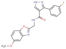 3-(3-fluorophenyl)-N-[(5-methoxy-1,3-benzoxazol-2-yl)methyl]-1H-pyrazole-4-carboxamide