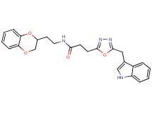 N-[2-(2,3-dihydro-1,4-benzodioxin-2-yl)ethyl]-3-[5-(1H-indol-3-ylmethyl)-1,3,4-oxadiazol-2-yl]propanamide
