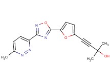 2-methyl-4-{5-[3-(6-methyl-3-pyridazinyl)-1,2,4-oxadiazol-5-yl]-2-furyl}-3-butyn-2-ol