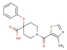 1-[(4-methyl-1,3-thiazol-5-yl)carbonyl]-4-phenoxypiperidine-4-carboxylic acid