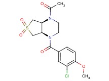 (4aR*,7aS*)-1-acetyl-4-(3-chloro-4-methoxybenzoyl)octahydrothieno[3,4-b]pyrazine 6,6-dioxide