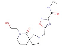 5-{[7-(2-hydroxyethyl)-6-oxo-2,7-diazaspiro[4.5]dec-2-yl]methyl}-N-methyl-1,2,4-oxadiazole-3-carboxamide