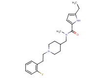 5-ethyl-N-({1-[2-(2-fluorophenyl)ethyl]piperidin-4-yl}methyl)-N-methyl-1H-pyrrole-2-carboxamide