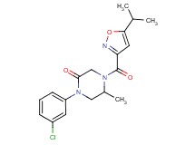 1-(3-chlorophenyl)-4-[(5-isopropyl-3-isoxazolyl)carbonyl]-5-methyl-2-piperazinone