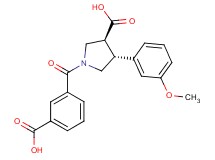 (3S*,4R*)-1-(3-carboxybenzoyl)-4-(3-methoxyphenyl)pyrrolidine-3-carboxylic acid