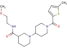N-(2-methoxyethyl)-1'-[(5-methyl-2-thienyl)carbonyl]-1,4'-bipiperidine-3-carboxamide