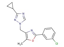 1-{[2-(3-chlorophenyl)-5-methyl-1,3-oxazol-4-yl]methyl}-3-cyclopropyl-1H-1,2,4-triazole