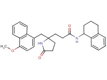 3-{2-[(4-methoxy-1-naphthyl)methyl]-5-oxo-2-pyrrolidinyl}-N-(1,2,3,4-tetrahydro-1-naphthalenyl)propanamide