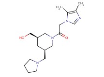 [(3R*,5R*)-1-[(4,5-dimethyl-1H-imidazol-1-yl)acetyl]-5-(pyrrolidin-1-ylmethyl)piperidin-3-yl]methanol