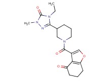 4-ethyl-2-methyl-5-{1-[(4-oxo-4,5,6,7-tetrahydro-1-benzofuran-3-yl)carbonyl]piperidin-3-yl}-2,4-dihydro-3H-1,2,4-triazol-3-one