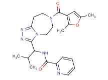 N-{1-[7-(2,5-dimethyl-3-furoyl)-6,7,8,9-tetrahydro-5H-[1,2,4]triazolo[4,3-d][1,4]diazepin-3-yl]-2-methylpropyl}-2-pyridinecarboxamide