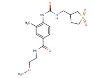 4-[({[(1,1-dioxidotetrahydro-3-thienyl)methyl]amino}carbonyl)amino]-N-(2-methoxyethyl)-3-methylbenzamide