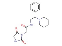 2-(2,5-dioxoimidazolidin-1-yl)-N-(2-phenyl-2-piperidin-1-ylethyl)acetamide