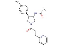 N-{(3S*,4R*)-4-(4-methylphenyl)-1-[3-(2-pyridinyl)propanoyl]-3-pyrrolidinyl}acetamide