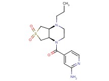4-{[(4aS*,7aR*)-6,6-dioxido-4-propylhexahydrothieno[3,4-b]pyrazin-1(2H)-yl]carbonyl}-2-pyridinamine