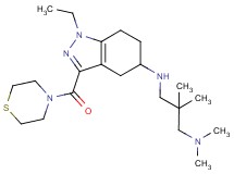 N'-[1-ethyl-3-(4-thiomorpholinylcarbonyl)-4,5,6,7-tetrahydro-1H-indazol-5-yl]-N,N,2,2-tetramethyl-1,3-propanediamine