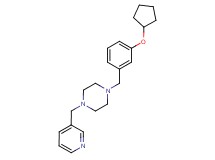 1-[3-(cyclopentyloxy)benzyl]-4-(pyridin-3-ylmethyl)piperazine