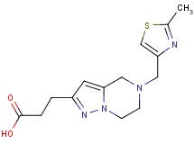 3-{5-[(2-methyl-1,3-thiazol-4-yl)methyl]-4,5,6,7-tetrahydropyrazolo[1,5-a]pyrazin-2-yl}propanoic acid