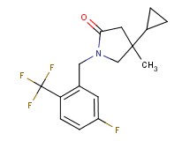 4-cyclopropyl-1-[5-fluoro-2-(trifluoromethyl)benzyl]-4-methylpyrrolidin-2-one