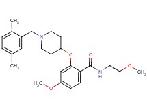 2-{[1-(2,5-dimethylbenzyl)-4-piperidinyl]oxy}-4-methoxy-N-(2-methoxyethyl)benzamide