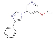 3-methoxy-5-(4-phenyl-1H-imidazol-1-yl)pyridine