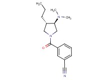 3-{[(3R*,4S*)-3-(dimethylamino)-4-propyl-1-pyrrolidinyl]carbonyl}benzonitrile