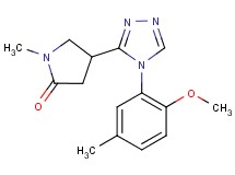 4-[4-(2-methoxy-5-methylphenyl)-4H-1,2,4-triazol-3-yl]-1-methylpyrrolidin-2-one