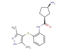 (1S*,3R*)-3-amino-N-{2-[(3,5-dimethyl-1H-pyrazol-4-yl)thio]phenyl}cyclopentanecarboxamide