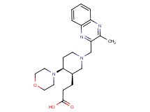 3-{(3R*,4S*)-1-[(3-methylquinoxalin-2-yl)methyl]-4-morpholin-4-ylpiperidin-3-yl}propanoic acid