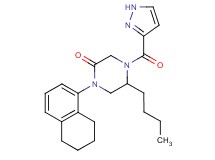 5-butyl-4-(1H-pyrazol-3-ylcarbonyl)-1-(5,6,7,8-tetrahydro-1-naphthalenyl)-2-piperazinone