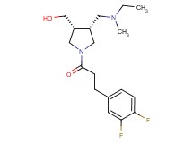 ((3R*,4R*)-1-[3-(3,4-difluorophenyl)propanoyl]-4-{[ethyl(methyl)amino]methyl}-3-pyrrolidinyl)methanol