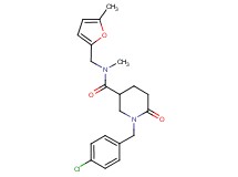 1-(4-chlorobenzyl)-N-methyl-N-[(5-methyl-2-furyl)methyl]-6-oxo-3-piperidinecarboxamide