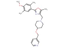 3-{[(1-{[2-(4-methoxy-2,5-dimethylphenyl)-5-methyl-1,3-oxazol-4-yl]methyl}-4-piperidinyl)oxy]methyl}pyridine